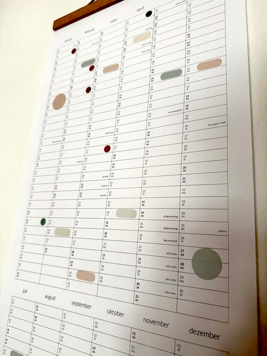 Hijri Kalender, Kalenderposter mit Aufklebern 2026