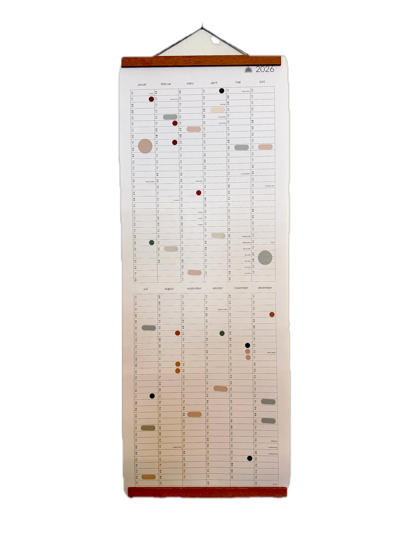 Sonnen- und Hijrikalender - Kalenderjahr 2025 