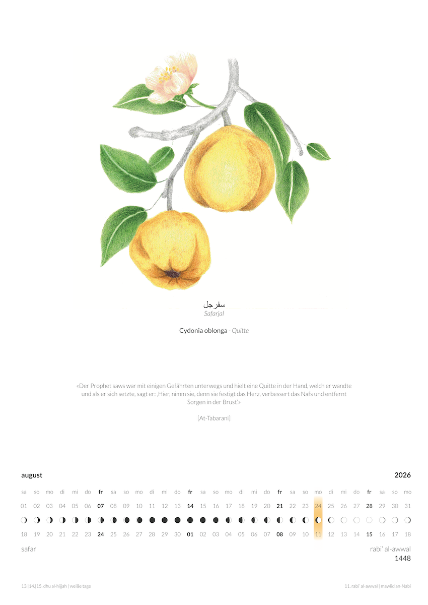 (pre order) Sonnen- und Hijrikalender - Calender year 2026